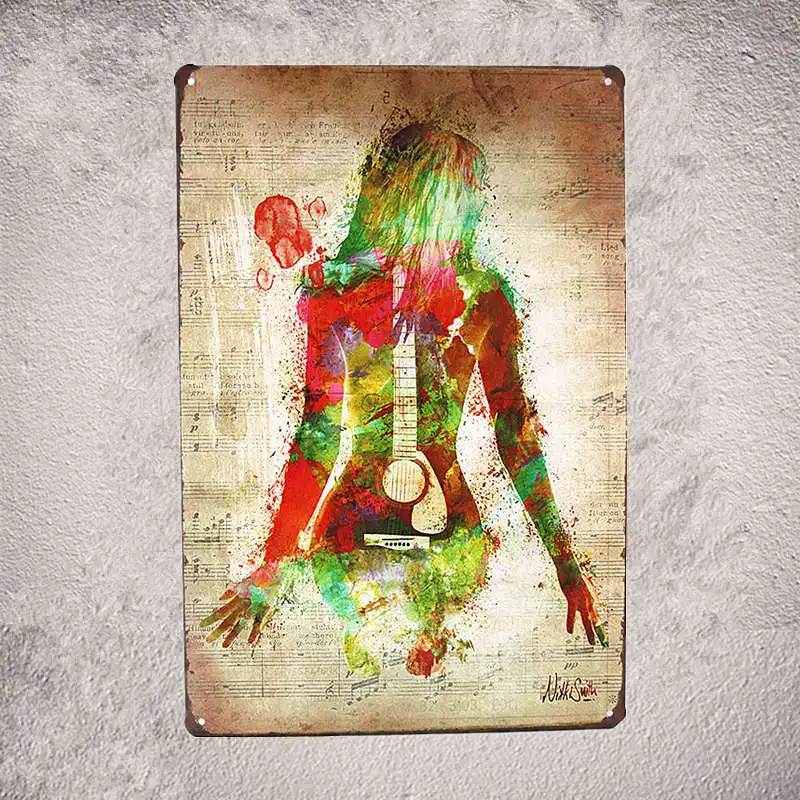 Металлическая Оловянная табличка с изображением девушке в стиле пин ап Wi Fi для
