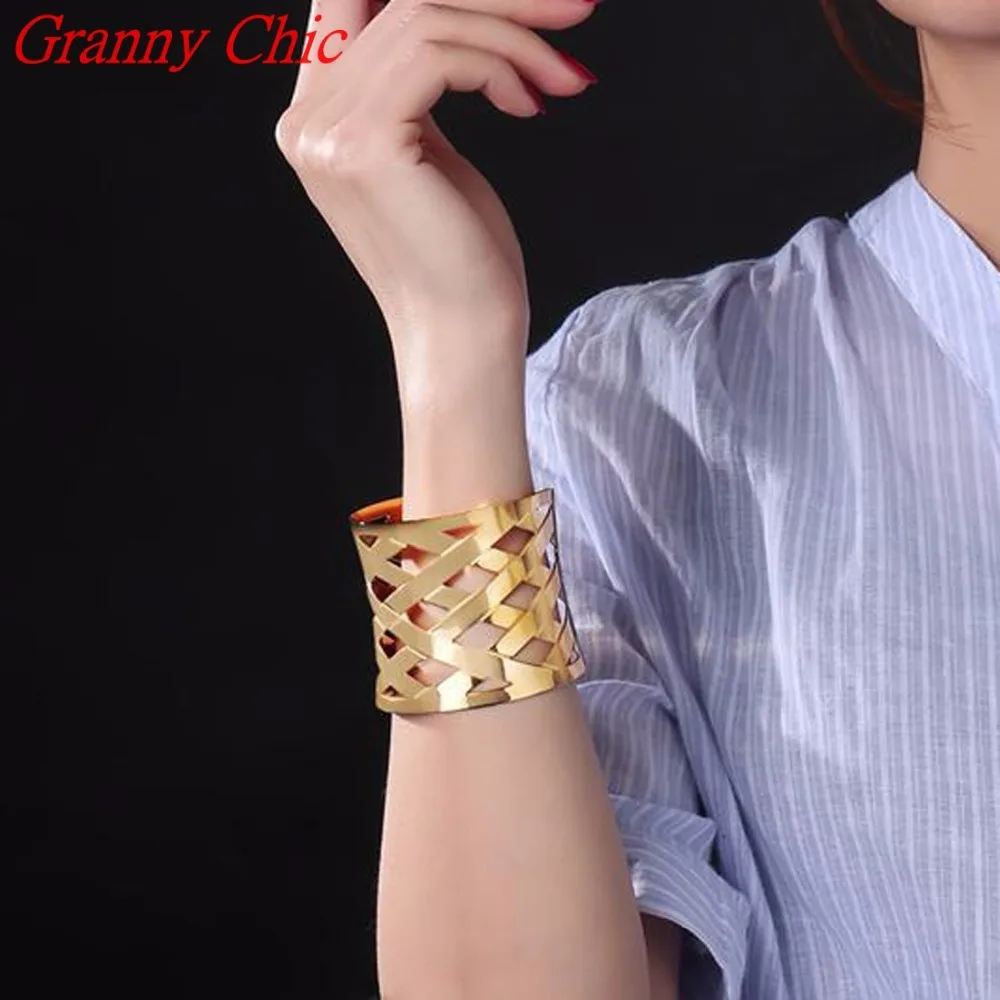 Granny Chic модные ювелирные изделия большой браслет-манжета дизайн браслет для