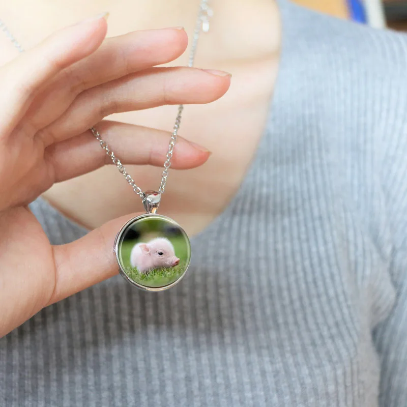 Детское ожерелье-подвеска с логотипом поросенка винтажное ожерелье ручной