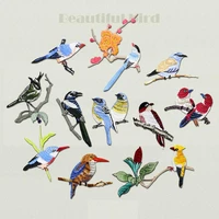 1pc animal bird embroidery patches for jacket clothes diy sewing iron on embroidered decorative birds parches for clothes