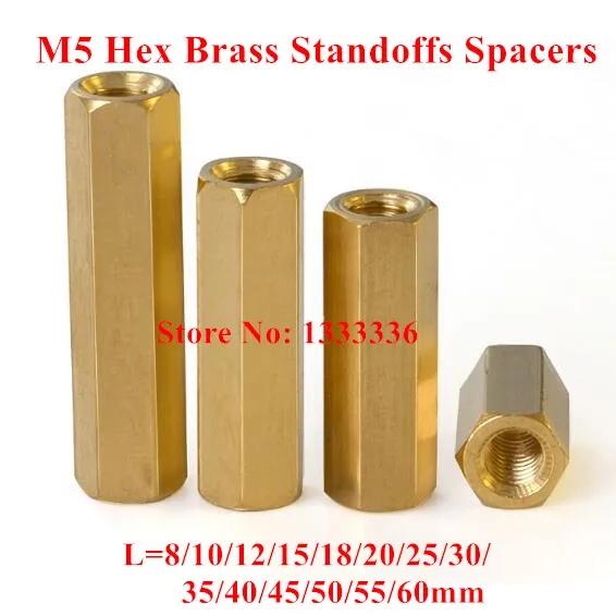

50pcs M5*8/10/12/15/20/25/30/35/40/50mm Hex Nut Spacing Screws Brass Threaded Pillar PCB Computer Motherboard Standoff Spacers