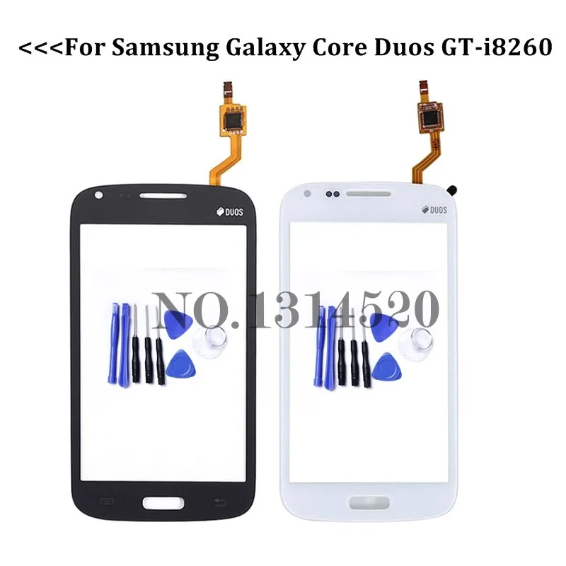 100% Протестировано для Samsung Galaxy Core Duos GT i8260 i8262 Сенсорная панель Датчик дигитайзер