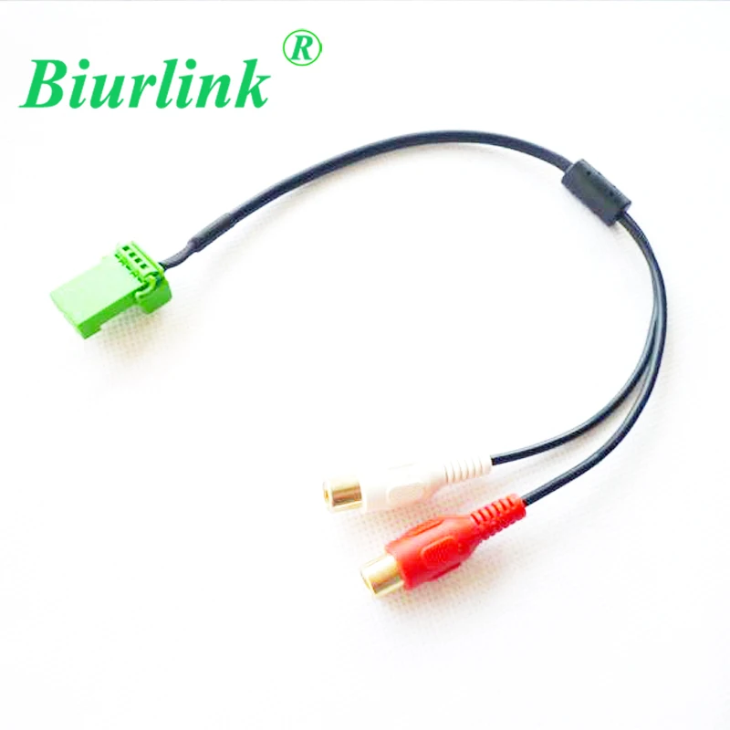 Biurlink Автомагнитола Aux вспомогательный кабель 2RCA аудио адаптер для Honda Scosche HAAXB 2002
