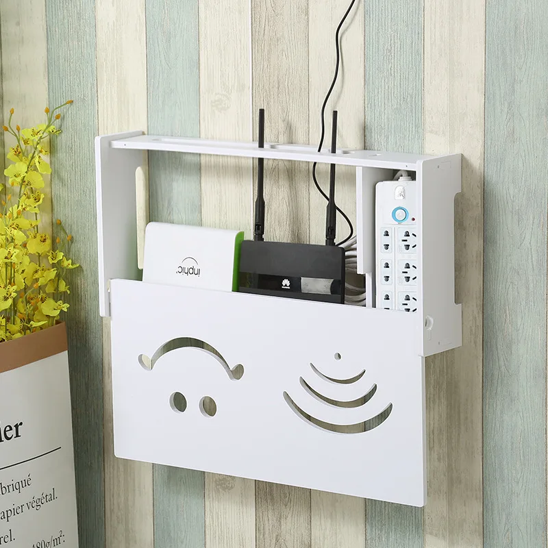 Беспроводной маршрутизатор без перфоратора, коробка для хранения, wifi светильник, кошачий приют, приставка, полка для хранения на стене, гостиная