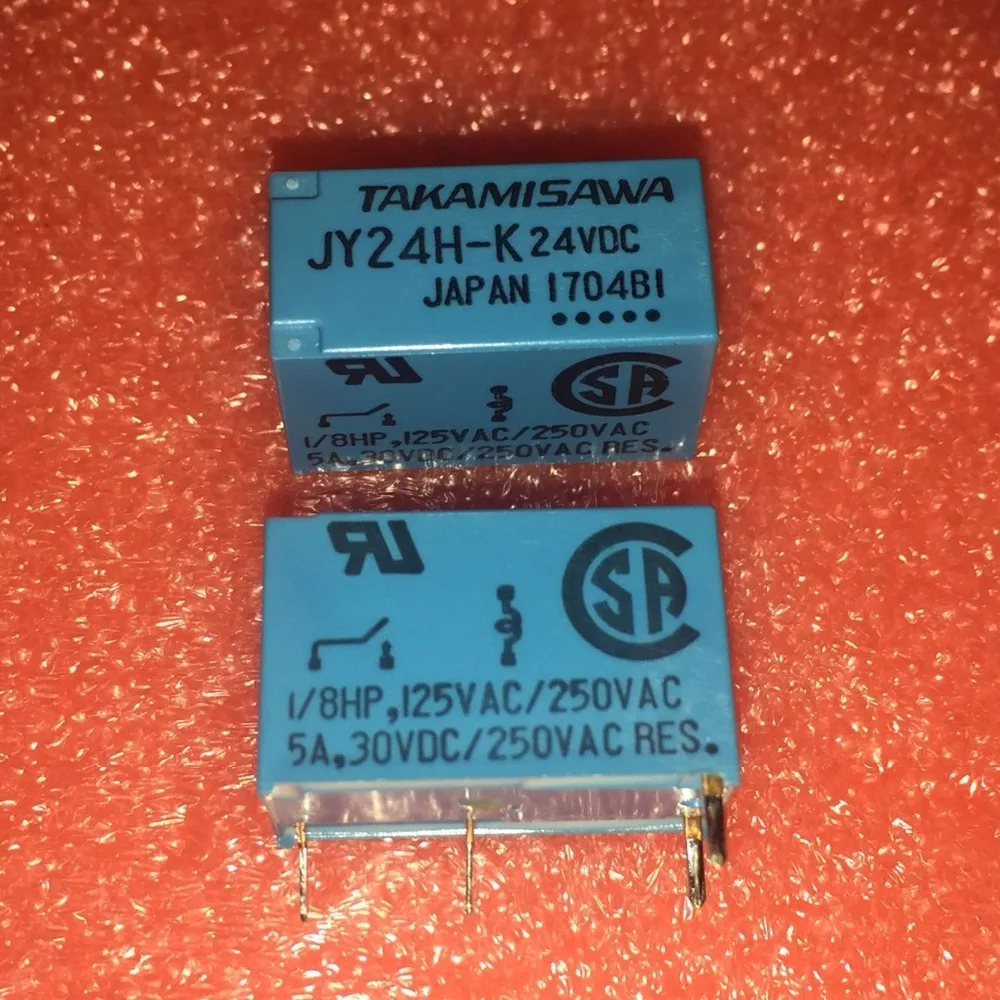 Бесплатная доставка 100% новое оригинальное реле 10 шт./лот JY24H-K 24VDC 5A 250VAC |