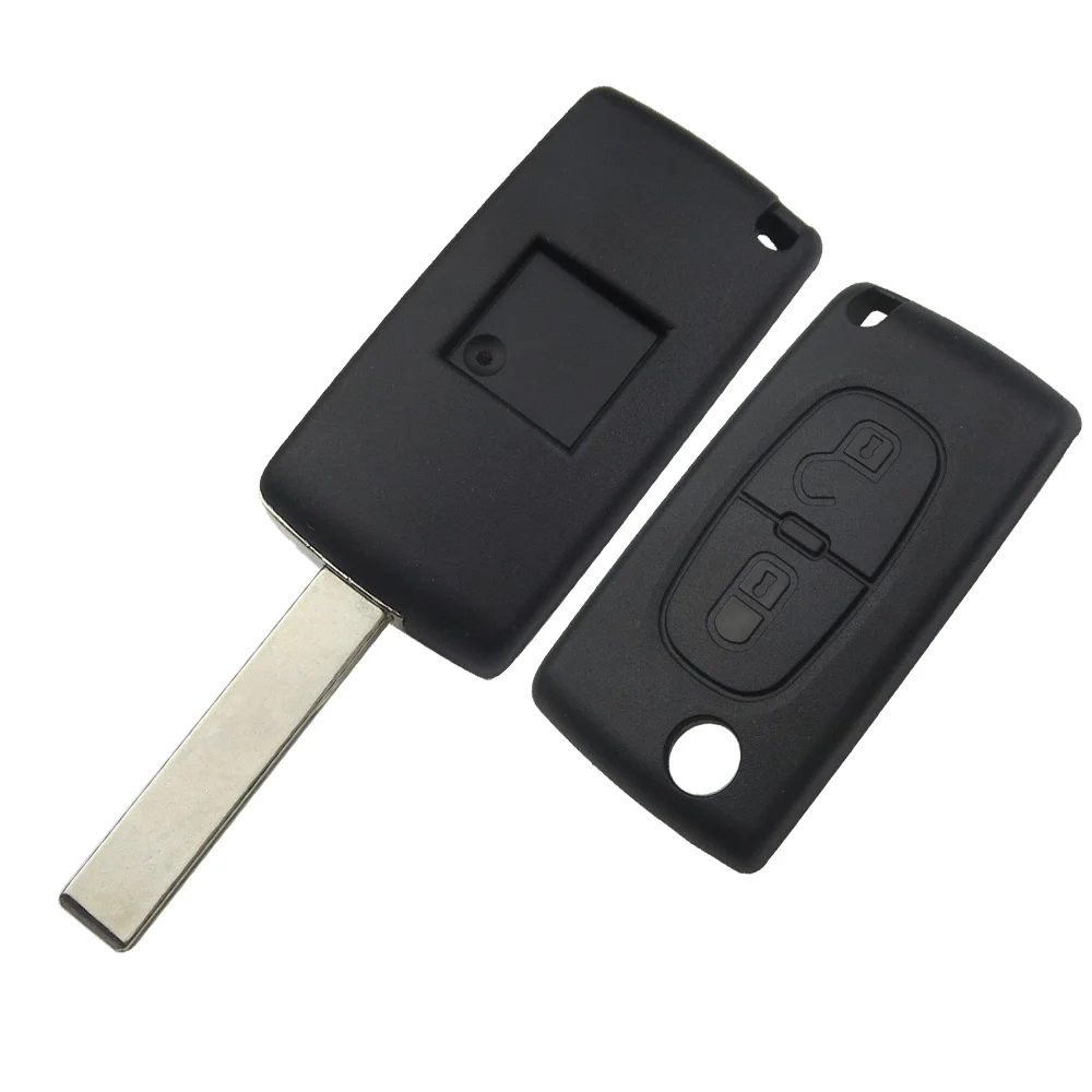 Чехол книжка для автомобильного ключа с 2 кнопками OkeyTech Peugeot 107 207 307 307S 308 407 607 Citroen C2