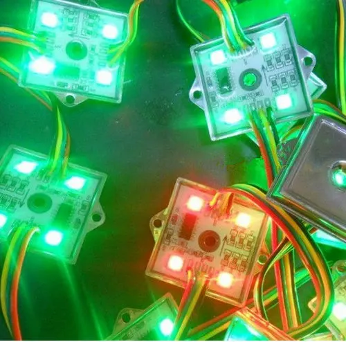 100 шт. SPI программируемый WS2801 4LED пиксельный модульный 5050 RGB SMD Водонепроницаемый 12V