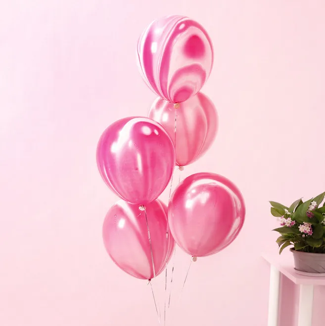 pink 10 шт Красочные вечерние шары из Латекса Розовый Синий Агат воздушный шар мраморной расцветки для свадьбы День рождения Декор детские игрушки Воздушные гелиевые шары - Цвет: pink