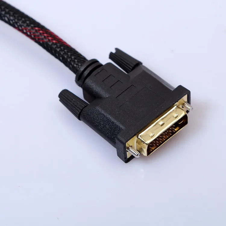 50 шт./лот Высокое качество Hdmi/DVI DVI-D DVI 24 + 1 pin адаптер позолоченный кабель со