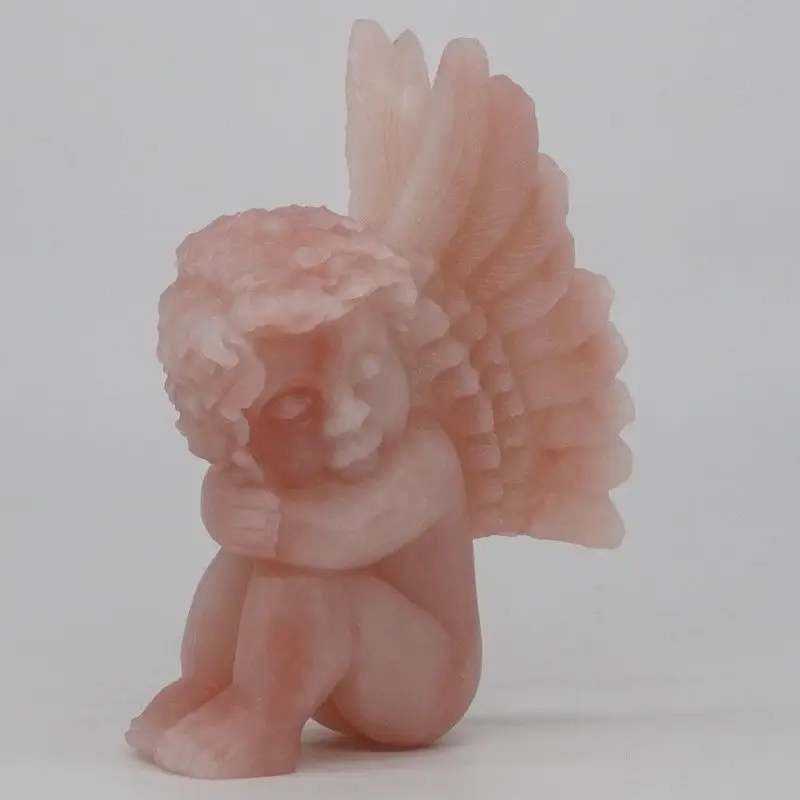 4 6 &quotCherub детские крылья ангел статуя натуральный драгоценный камень розовый