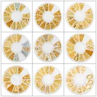 3D Золотой Серебряный ноготь подвески металлические заклепки-Гвоздики Стразы жемчужные украшения для ногтей сделай сам украшения для ногтей аксессуары