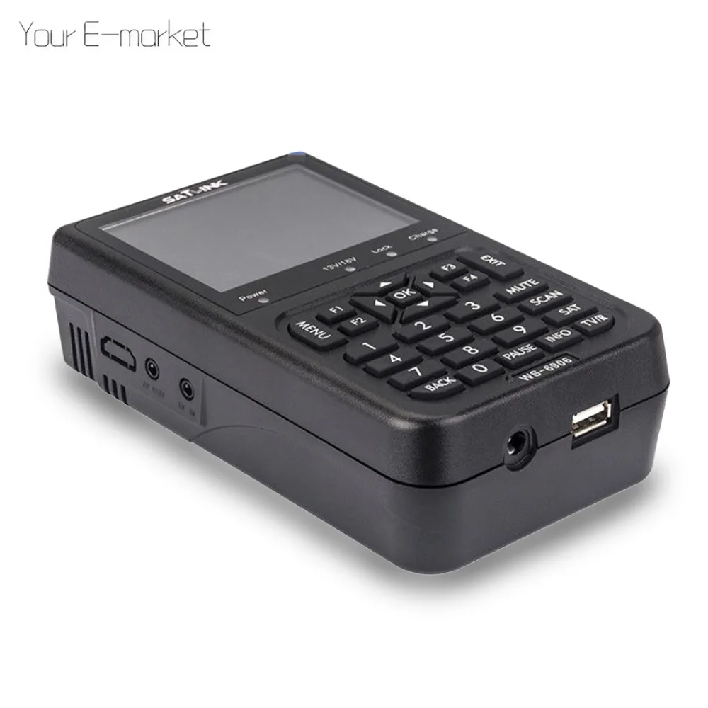 Satlink WS 6906 3 5 дюймов DVB S FTA цифровой спутниковый сигнал Finder автоматический поиск