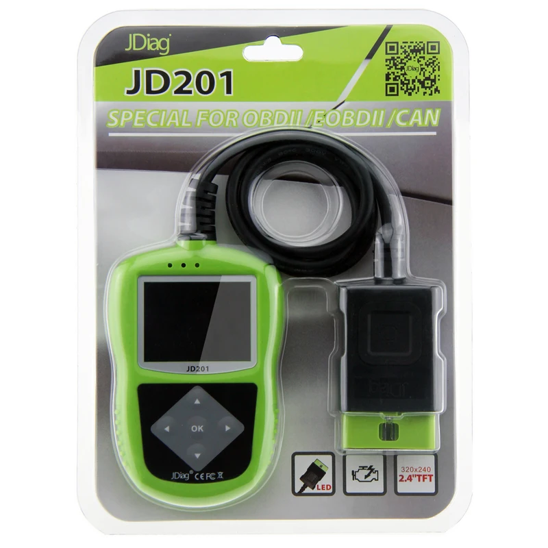 JDiag JD201 читатель кода JD-201 Creader с Цвет Экран для OBDII/EOBD/может автоматически