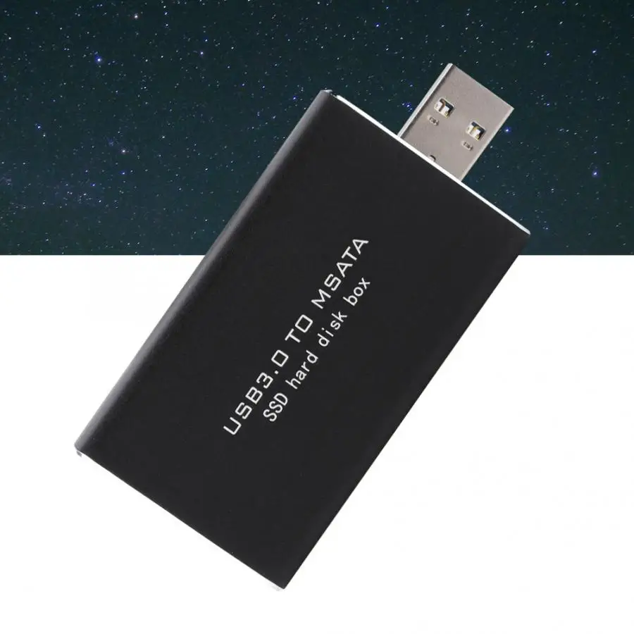 MSATA к USB3.0 алюминиевому SATA3 твердотельному мобильному жесткому диску ASM1153E