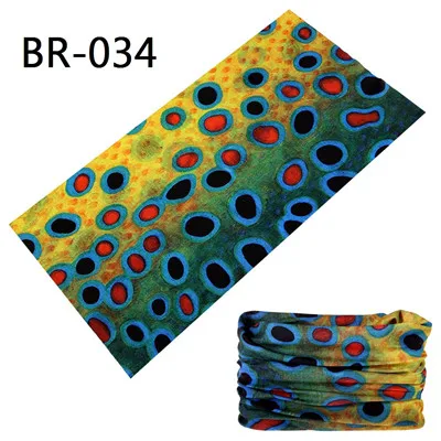 BR001-037, новейшая модель, бесшовная бандана для рыбалки, пешего туризма, велоспорта, волшебный шарф, много солнцезащитных шарфов для женщин и мужчин, маска бандана - Цвет: BR 034
