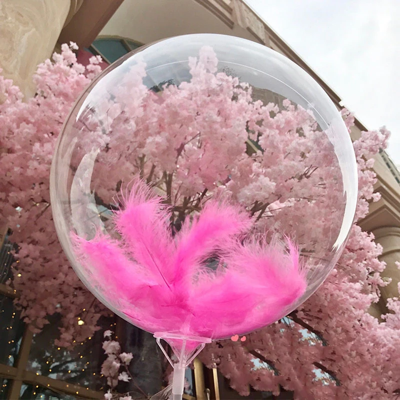 3 шт. прозрачные воздушные шары (с перьями)|Воздушные и аксессуары| |