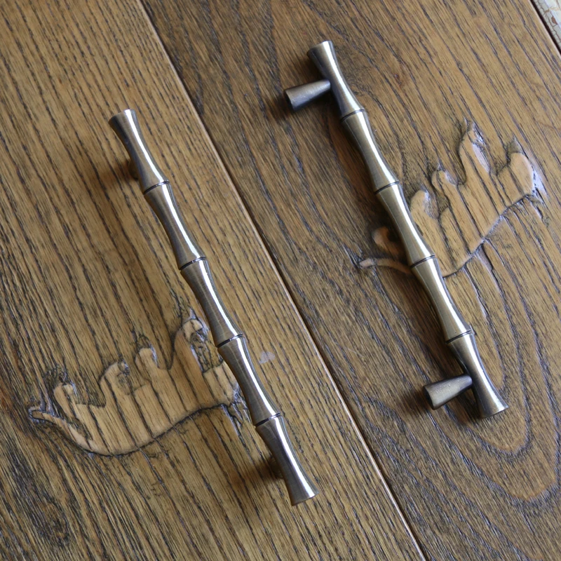 128 мм винтажные латунные бамбуковые ручки шкафа из цинкового сплава|dresser drawer