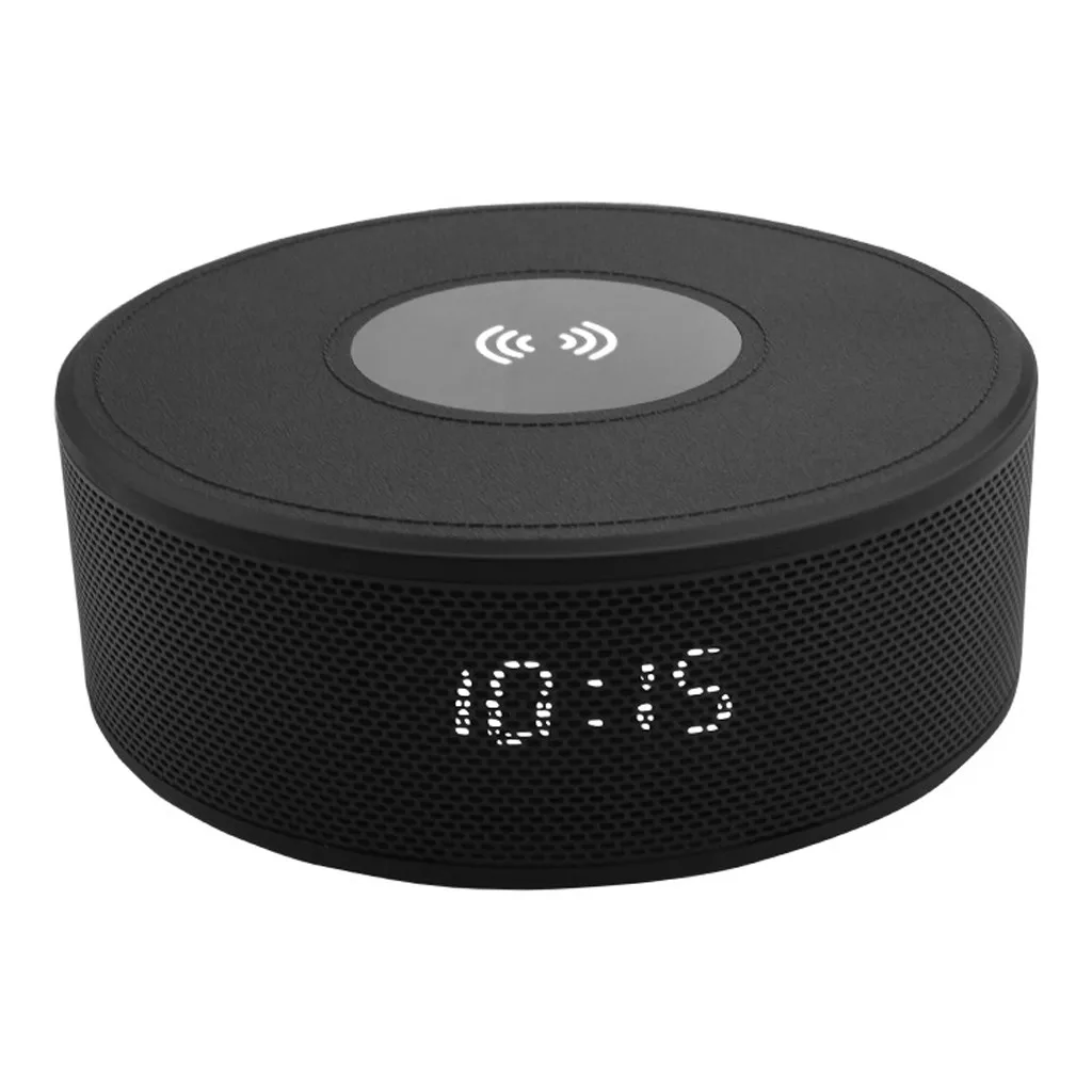 Черный Лидер продаж беспроводной Bluetooth динамик портативный мини-будильник портативный сабвуфер карты Малый TF вход AUX аудио - Цвет: Черный
