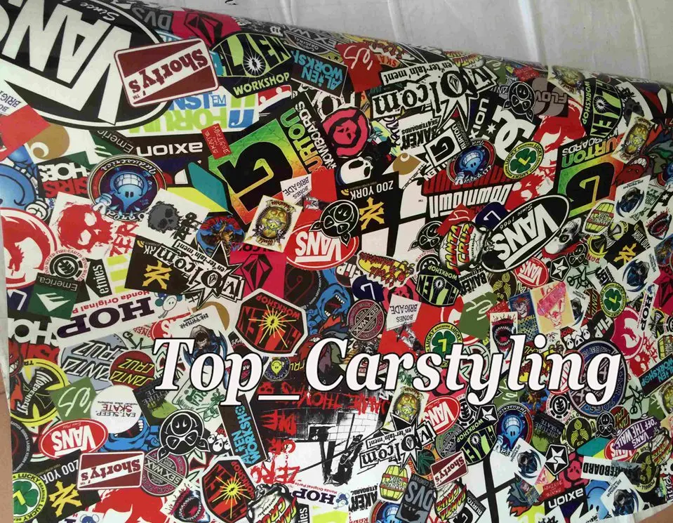 VansLogo Stickerbomb виниловая пленка для автомобиля воздушно пузырьковая оболочка