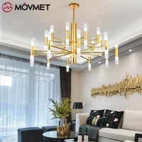 modern fashion designer black gold led ceiling art deco suspended chandelier light lamp for kitchen living room loft bedroom