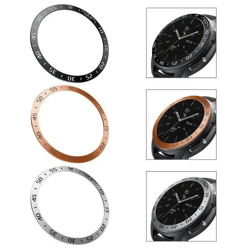 Кольцо из нержавеющей стали клейкая крышка для Samsung Galaxy Watch 46 мм|Смарт-аксессуары|
