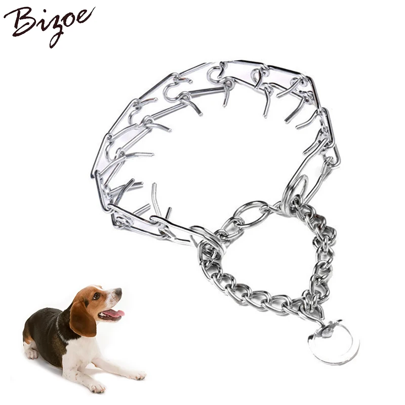 Хромированный ошейник для собак тренировочный дроссель тренировочное ожерелье