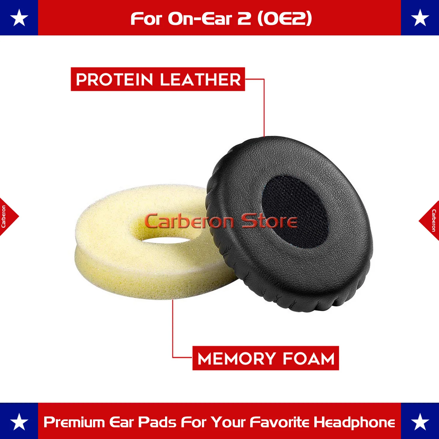 Carberon Replacement Ear Pad Cushion for Bose On-Ear 2(OE2)/SoundTrue On-Ear(OE) Headphones(Black) | Электроника