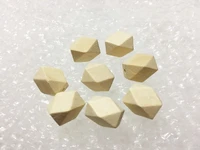 100pcs 12 00mmx16 00mm unfinished faceted natural wood spacer beads14 hedron geometricf figure wooden beads charm findingdiy