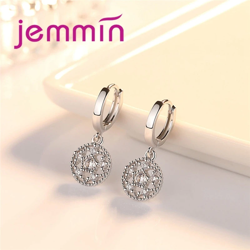 Классические белые серьги-капли с кубическим цирконием ААА круглые серьги