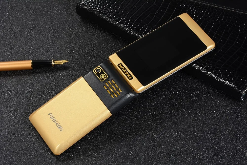 Двойной экран флип-телефон TKEXUN G300 2,6 дюймов MP3 MP4 один клавишный циферблат телефон большая русская клавиатура старый человек Мобильный телефон PK X9 X6