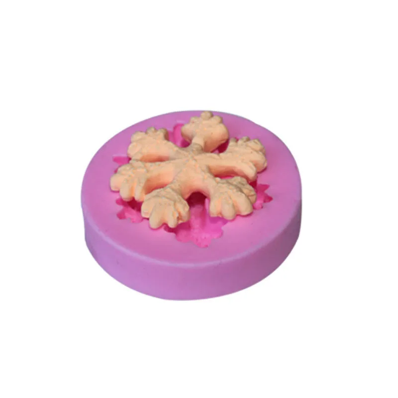 Форма снежинки помадка мыло сахар торт украшение силиконовая форма сахарное