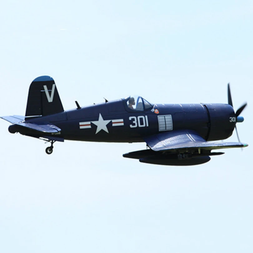Радиоуправляемый самолет FMS 1400 мм 1 4 м F4U Corsir Blue 6CH с откатными щитками