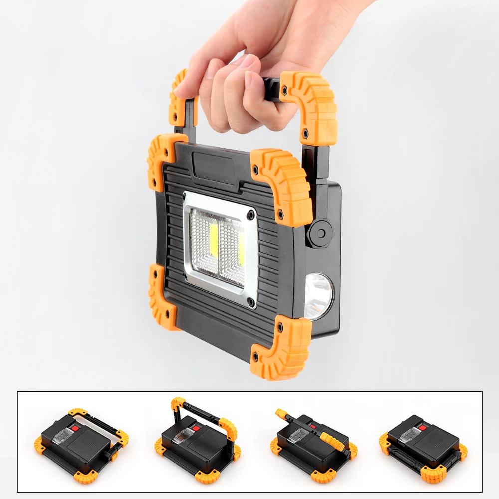Наружный светодиодный прожектор 20 Вт USB Зарядка Светодиодный DC5V 18650