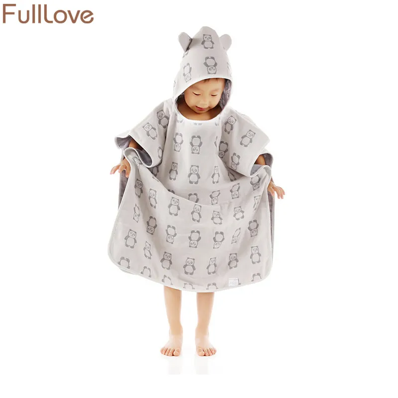 FullLove 60*65 см 1 шт. микрофибра банное полотенце хлопок принт панды впитывающий плащ