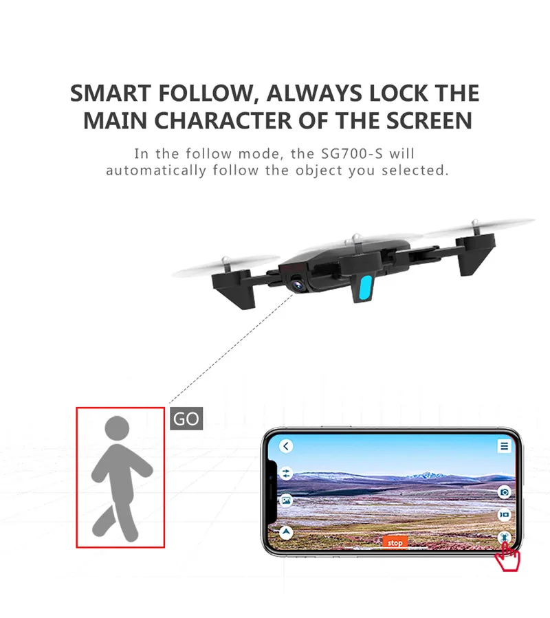 SG700-S Профессиональный складной Дрон с двойной камерой 1080P 720P 4K WiFi FPV широкоугольный оптический поток RC Квадрокоптер вертолет
