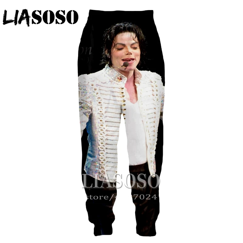 Мужские и женские спортивные штаны с 3d принтом Майкла Джексона зимние в стиле