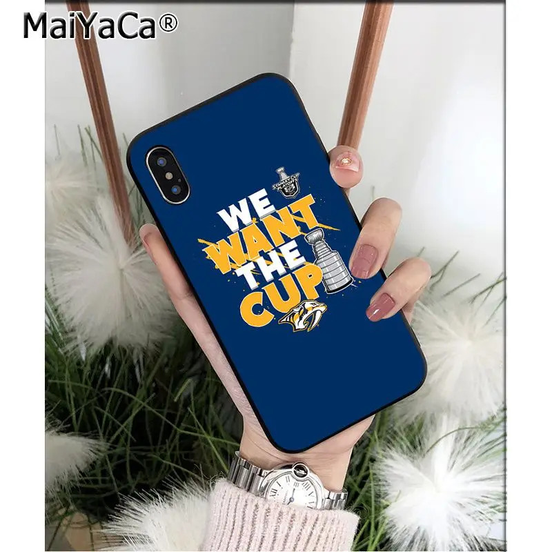 A14 MaiYaCa Nashville Predators ТПУ Мягкие аксессуары для телефонов чехол для телефона для iPhone 5 5Sx 6 7 7plus 8 8Plus X XS MAX XR - Цвет: A14