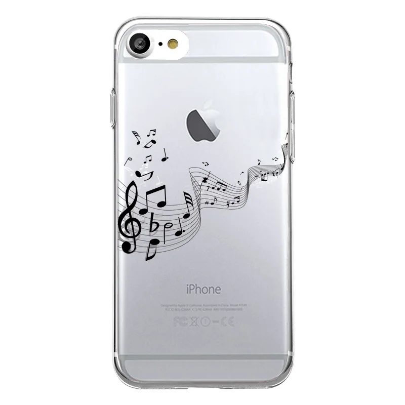 A000147 Модный мультяшный Музыкальный Чехол для Iphone X XS чехол для MAX XR для iPhone 7 8 6 6S Plus 5 5S SE прозрачный мягкий ТПУ чехол для телефона с логотипом - Цвет: A000147