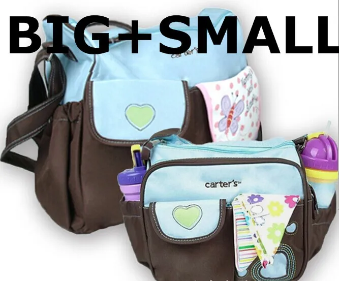 small big blue heart Сумки для подгузников детские пеленки детские сумки Сумка для детских подгузников, смены Bolsas Maternidade прогулочная коляска carrinho de bebe Детские коляски сумка для мам - Цвет: small big blue heart