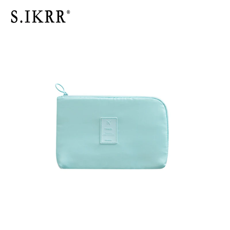 Style1-Blue S. IKRR Женская портативная дорожная сумка, упаковка кубиков, многофункциональные аксессуары, Цифровое зарядное устройство, органайзер, маленькая сумка, многоцветная - Цвет: Style1-Blue
