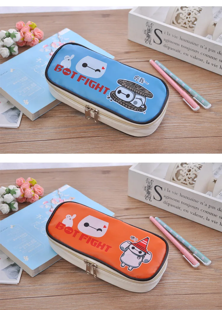 Школьные принадлежности продвижение Papeleria Trousse школьников Stylo корейский стиль Kawaii Big Hero Baymax Карандаш Чехол коробка гелевая ручка