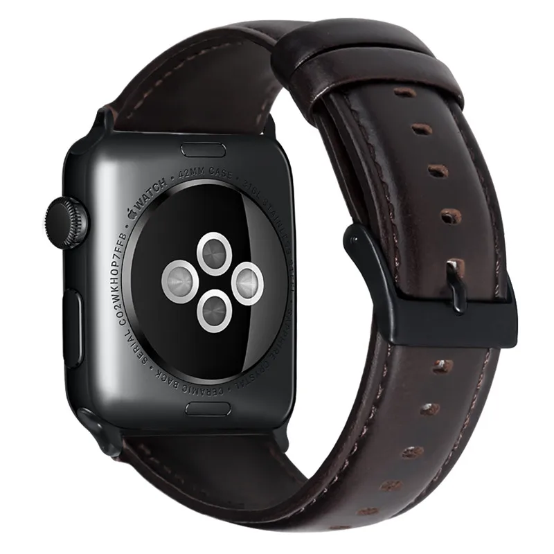 Ремешок из натуральной кожи для Apple Watch iWatch 42 мм 38 сменный Браслет Series 3 2 1 Sport and
