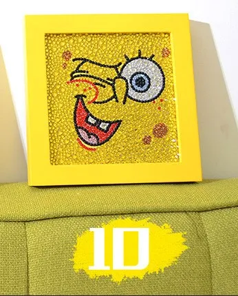 DIY наборы для алмазной живописи вышивка крестиком мультфильм аниме милый губка боб полный галька круглая Алмазная мозаика украшение детской комнаты - Цвет: 10 no frame