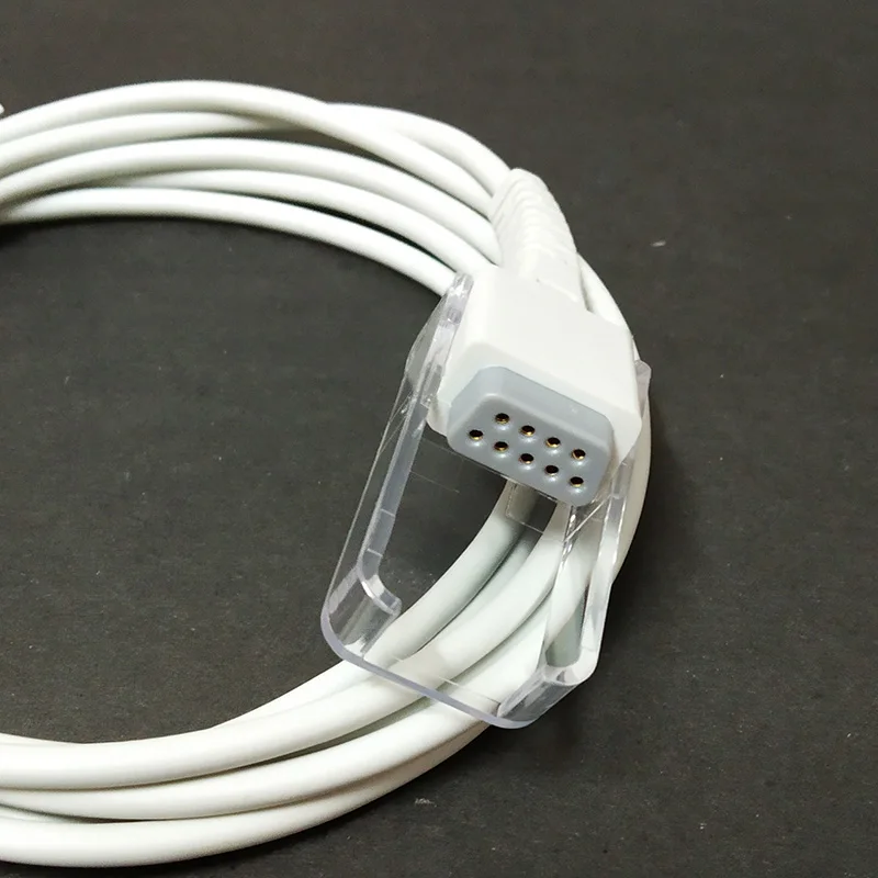 Совместимый Nellcor/Artema/Biosys/Drager/GE/HP SpO2 Extansion кабель 9pin к DB9F spo2 одноразовый датчик
