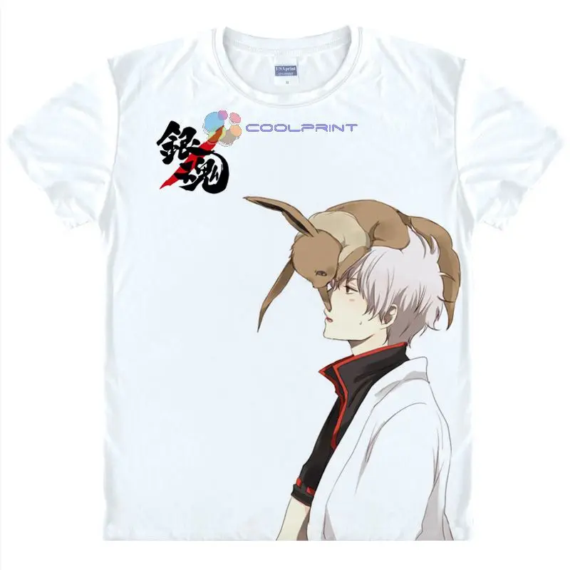 Coolprint японский аниме Серебряная душа Футболки унисекс &quotгинтама&quot Gintama футболка