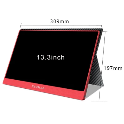 13.3inch 15,6 дюймов 1920X1080P FHD NTSC 72% TYPE-C HDMI портативный ЖК-экран HD игровой монитор для переключения samsung S8 huawei mate 10 - Цвет: 13.3inch