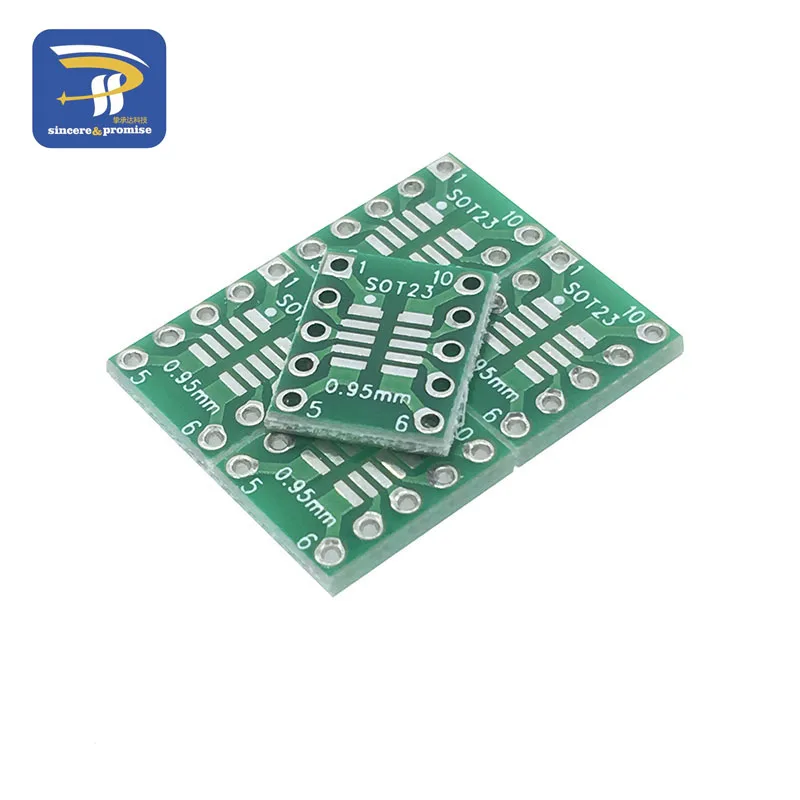 10 шт. SOT23 MSOP10 DIP переводная плата Pin шаг Адаптер 0 5 мм/0 95 мм до 2 54 печатная