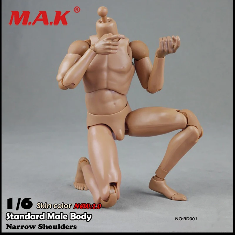

1/6 2.0 narrow shoulder male man standard action figure skin color standard/high body type version BD001/BD002toys