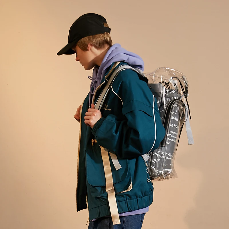 Прозрачная сумка прозрачный рюкзак мужская ПВХ голографический отражающий