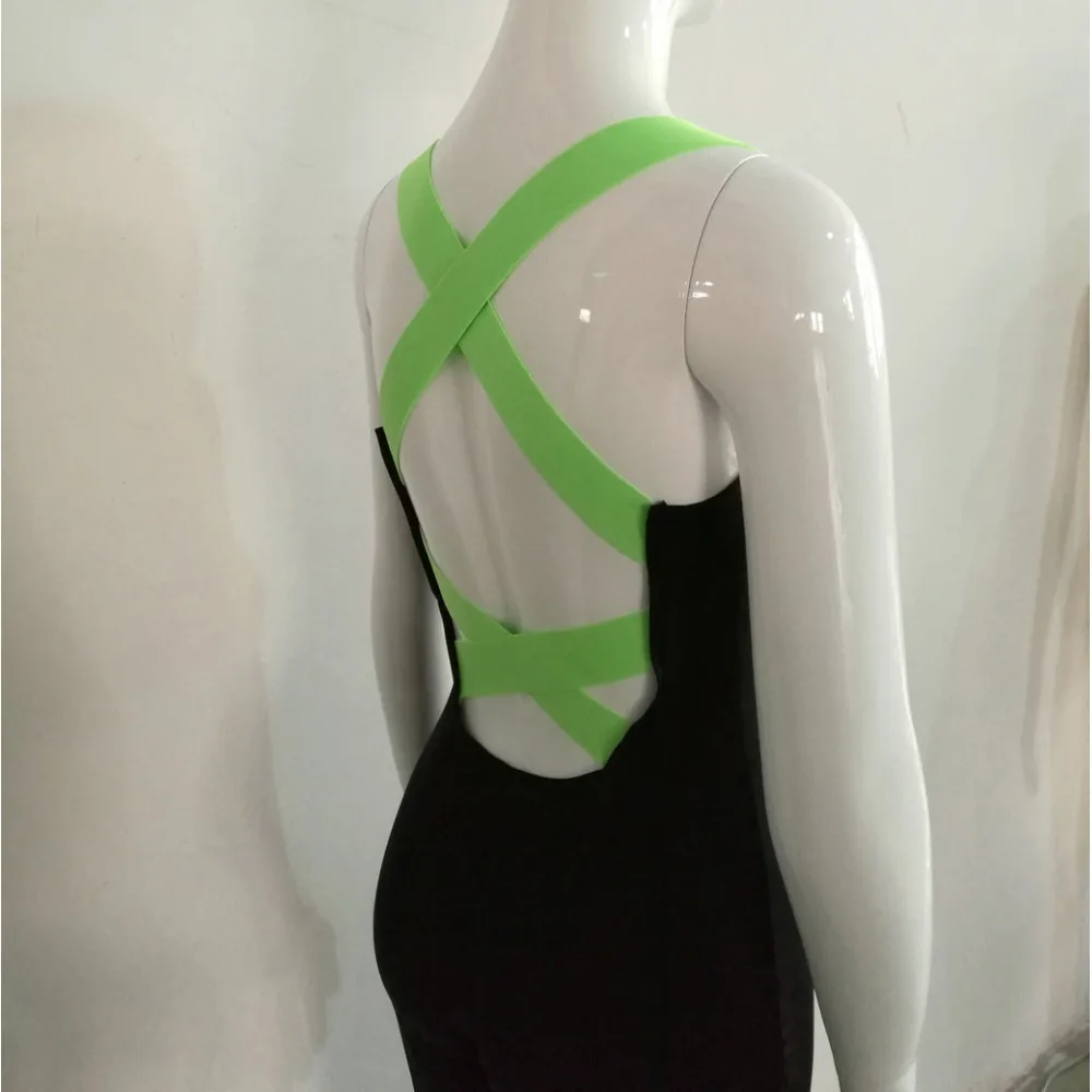 Цельный сексуальный комбинезон без рукавов спинки 2017 новые колготки для бега